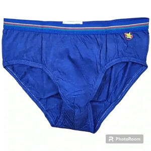 80s Made in the USA mens hip brief by Spring City Knitting Co. royal blue Medium